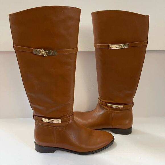 Vince Camuto VC Signature Cognac Tan Riding Boots - Picture 6 of 9